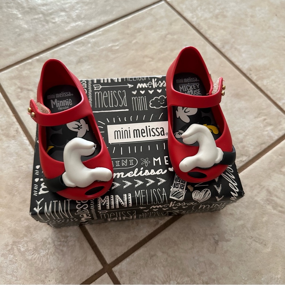 mini melissa Baby-Girl's Mini Ultragirl + Disney Mary Jane Flat 5 Waterproof